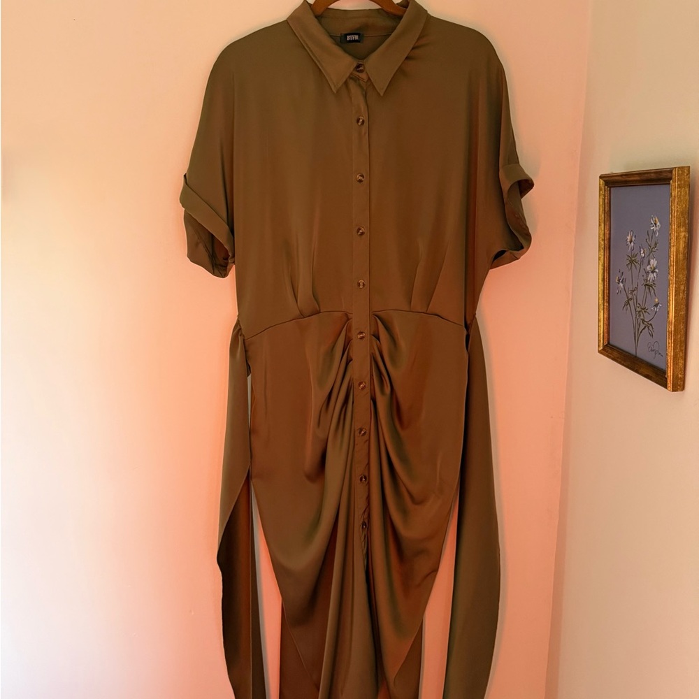 Brown Button-Up Dress